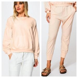 New YFB Small Athleisure Set Drew Sweatshirt Odin Jogger Crop Pants Sweatsuit